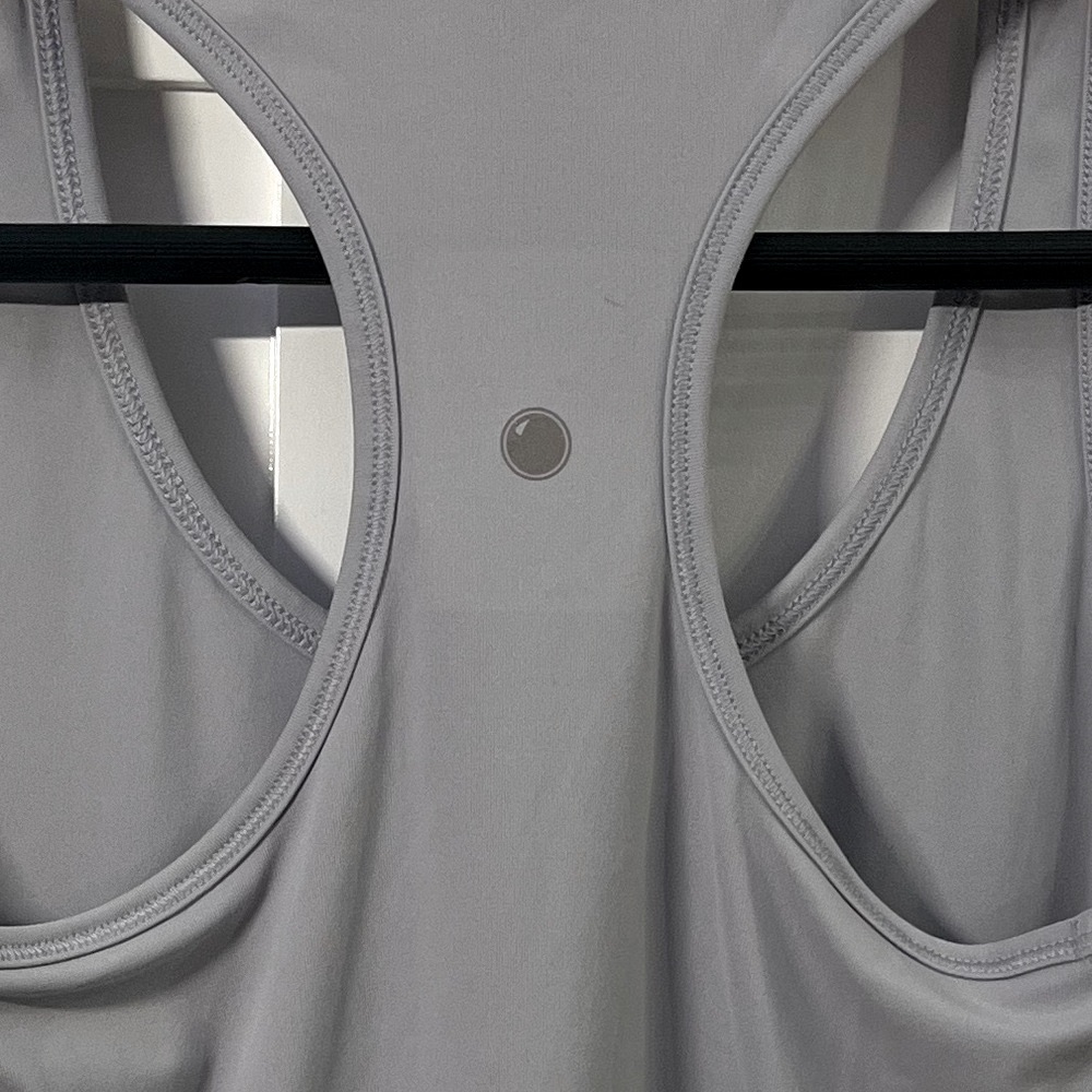 Ultra Soft Lightweight Grey Racerback Tank Top | Yogalicious - Picture 4 of 4